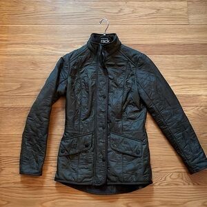 Dark brown BARBOUR Calvary Polarquilt Quilted Jacket Black Sz 4 Small